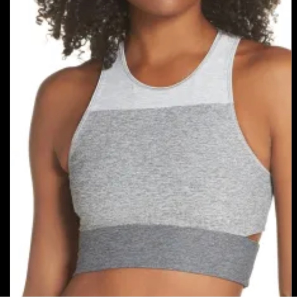 Patchwork outdoor voices crop tank bra